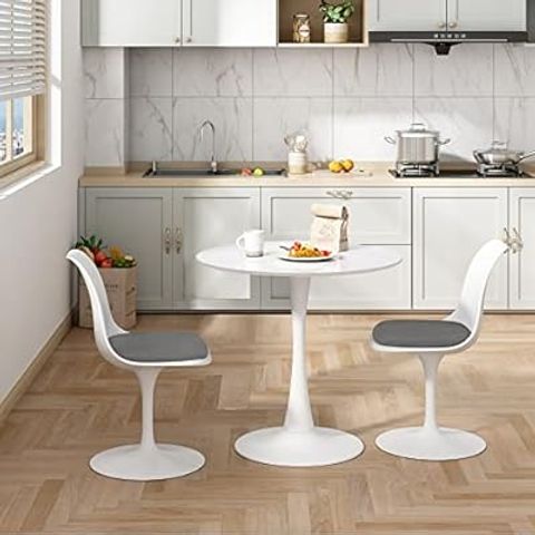 Buy Jaxpety Dining Table Set 3 Piece Dining Room Table Set Tulip Table ... with regard to Styling Your Gray 3-Piece Table Set A Practical Guide